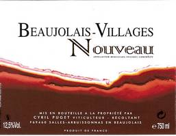 Le Beaujolais-Villages Nouveau de Cyril Puget